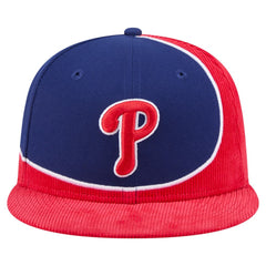 Red/Royal Philadelphia Phillies New Era Retro Split Corduroy Snapback Hat
