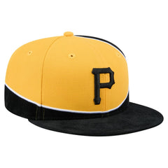 Black/Gold Pittsburgh Pirates New Era Retro Split Corduroy Snapback Hat