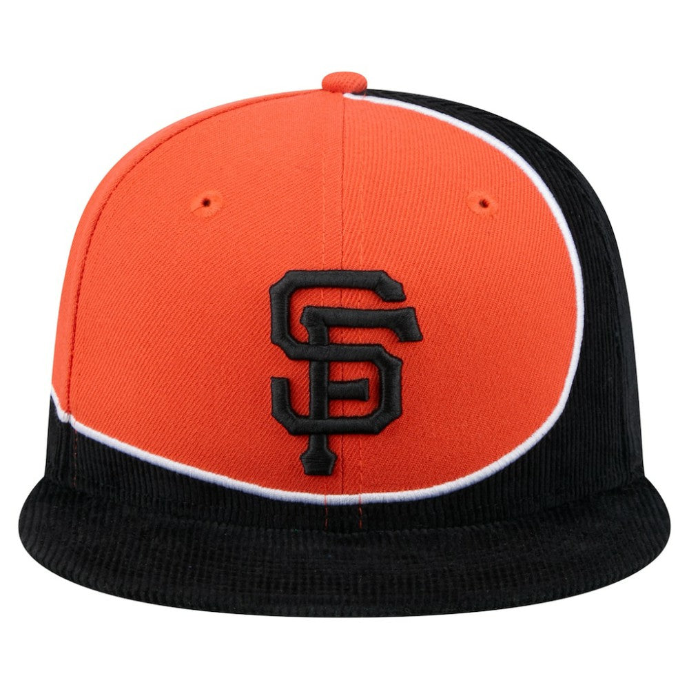 Black/Orange San Francisco Giants New Era Retro Split Corduroy Snapback Hat