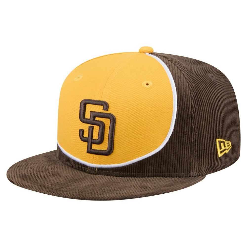 Brown/Gold San Diego Padres New Era Retro Split Corduroy Snapback Hat