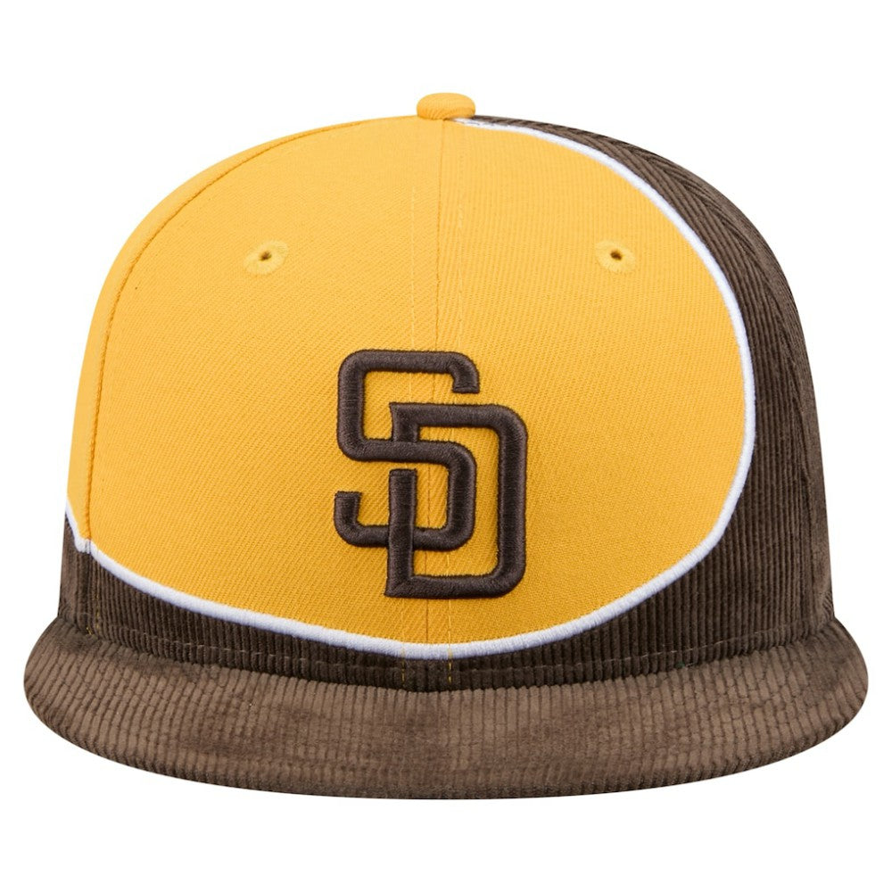 Brown/Gold San Diego Padres New Era Retro Split Corduroy Snapback Hat