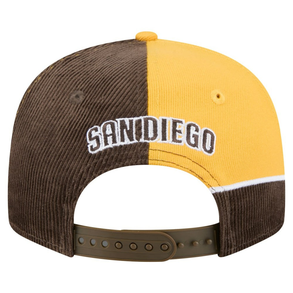 Brown/Gold San Diego Padres New Era Retro Split Corduroy Snapback Hat