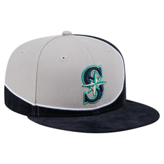Navy/Gray Seattle Mariners New Era Retro Split Corduroy Snapback Hat
