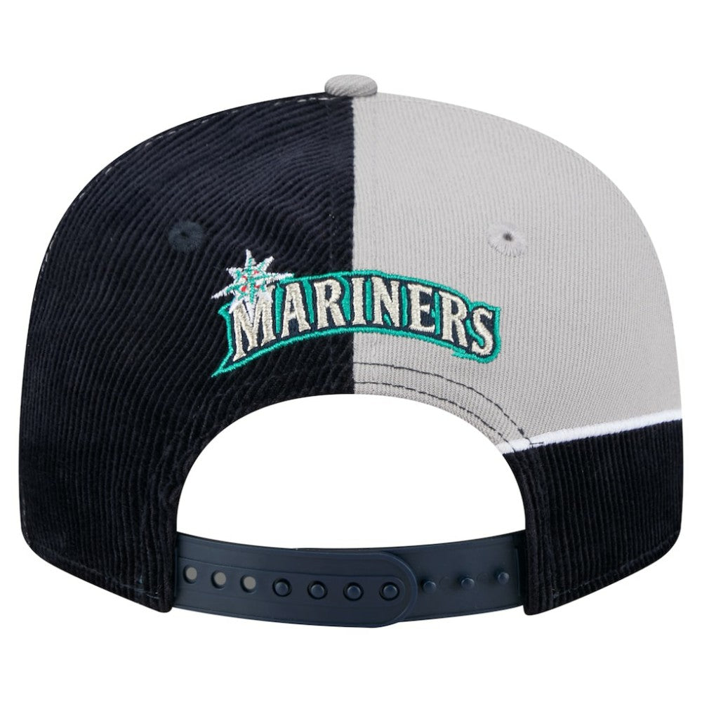 Navy/Gray Seattle Mariners New Era Retro Split Corduroy Snapback Hat