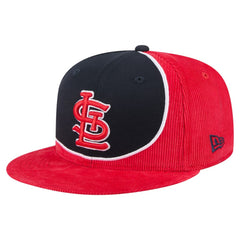 Red/Navy St. Louis Cardinals New Era Retro Split Corduroy Snapback Hat