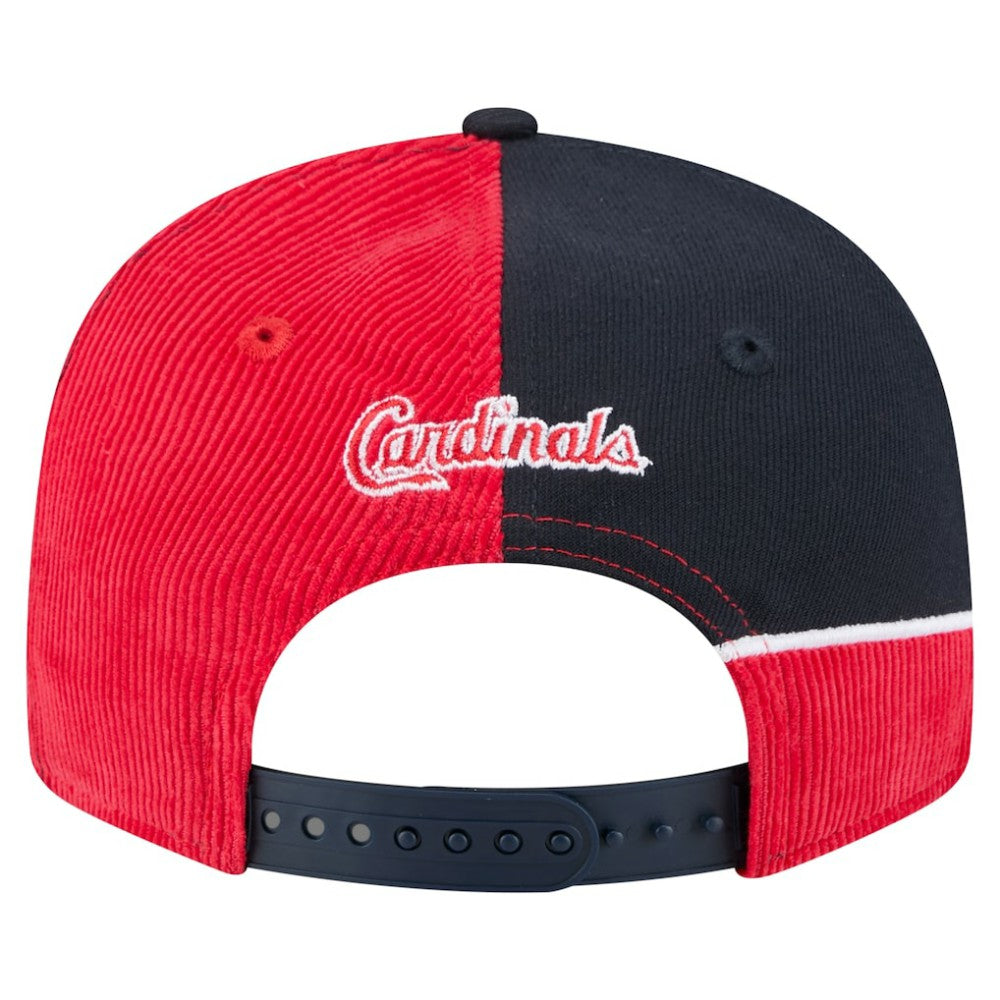 Red/Navy St. Louis Cardinals New Era Retro Split Corduroy Snapback Hat