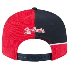 Red/Navy St. Louis Cardinals New Era Retro Split Corduroy Snapback Hat