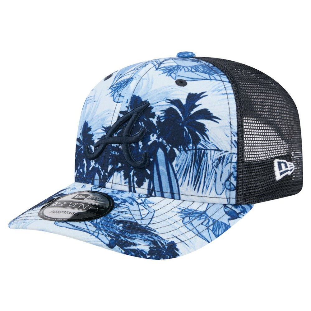 Navy Atlanta Braves New Era Hula Trucker 9SEVENTY Adjustable Hat