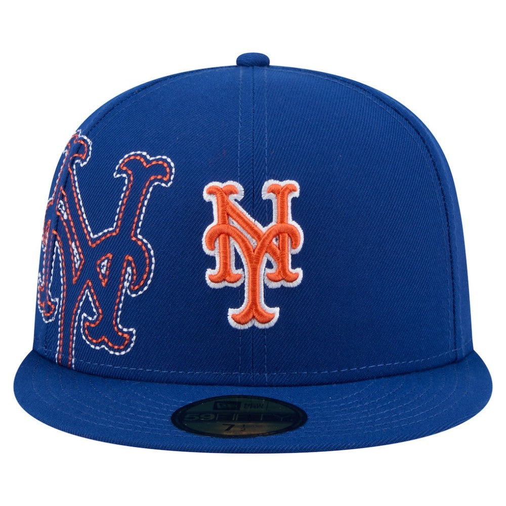 Royal New York Mets New Era Yarn Stitch 59FIFTY Fitted Hat