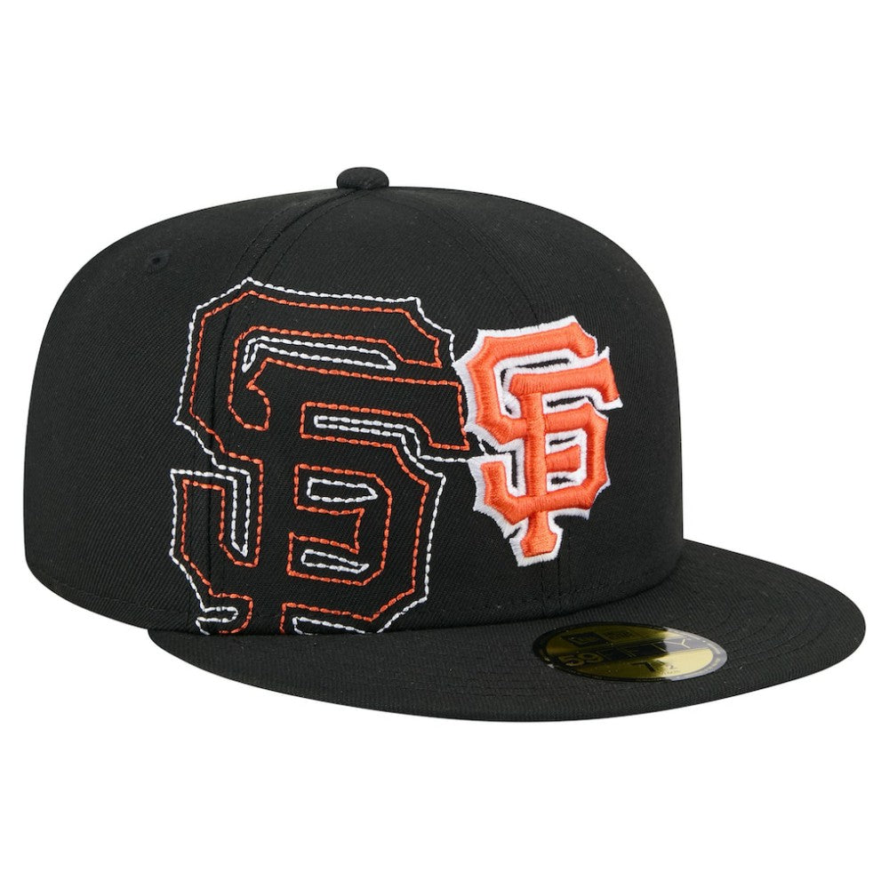 Black San Francisco Giants New Era Yarn Stitch 59FIFTY Fitted Hat