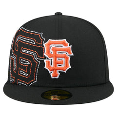 Black San Francisco Giants New Era Yarn Stitch 59FIFTY Fitted Hat
