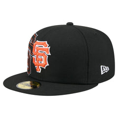 Black San Francisco Giants New Era Yarn Stitch 59FIFTY Fitted Hat