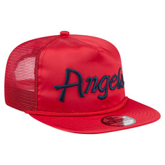 Red Los Angeles Angels New Era Retro Satin Script Golfer Adjustable Hat