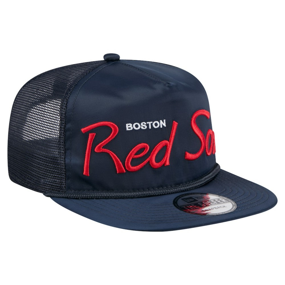 Navy Boston Red Sox New Era Retro Satin Script Golfer Adjustable Hat