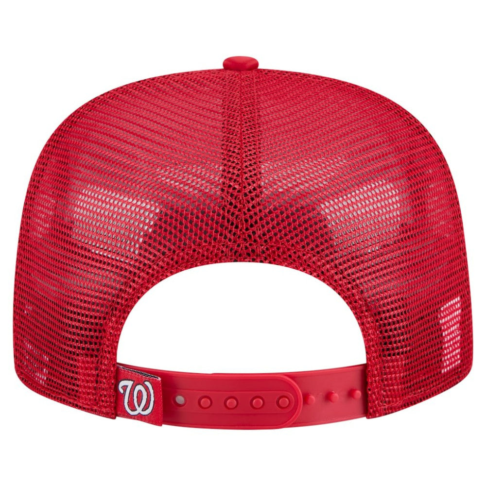 Red Washington Nationals New Era Retro Satin Script Golfer Adjustable Hat
