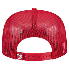 Red Washington Nationals New Era Retro Satin Script Golfer Adjustable Hat