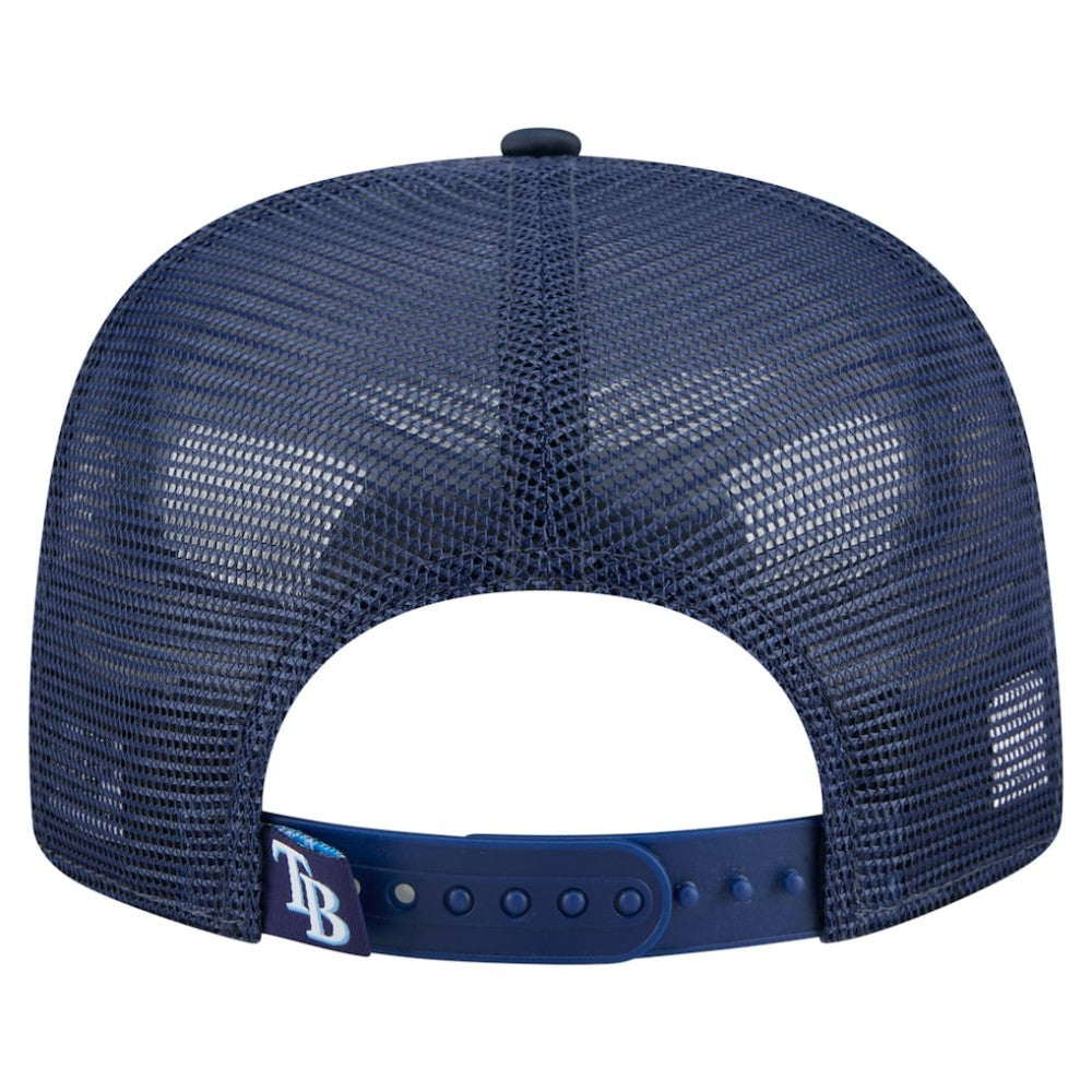 Navy Tampa Bay Rays New Era Retro Satin Script Golfer Adjustable Hat