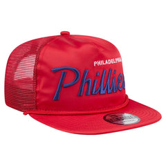 Red Philadelphia Phillies New Era Retro Satin Script Golfer Adjustable Hat