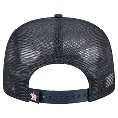 Navy Houston Astros New Era Retro Satin Script Golfer Adjustable Hat