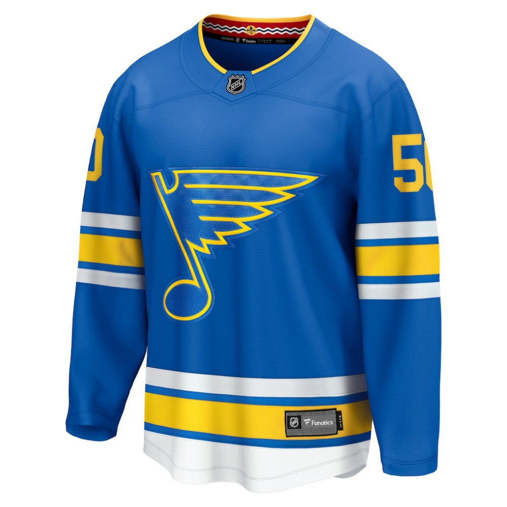 NHL Jordan Binnington St. Louis Blues Fanatics Home Breakaway Player Jersey