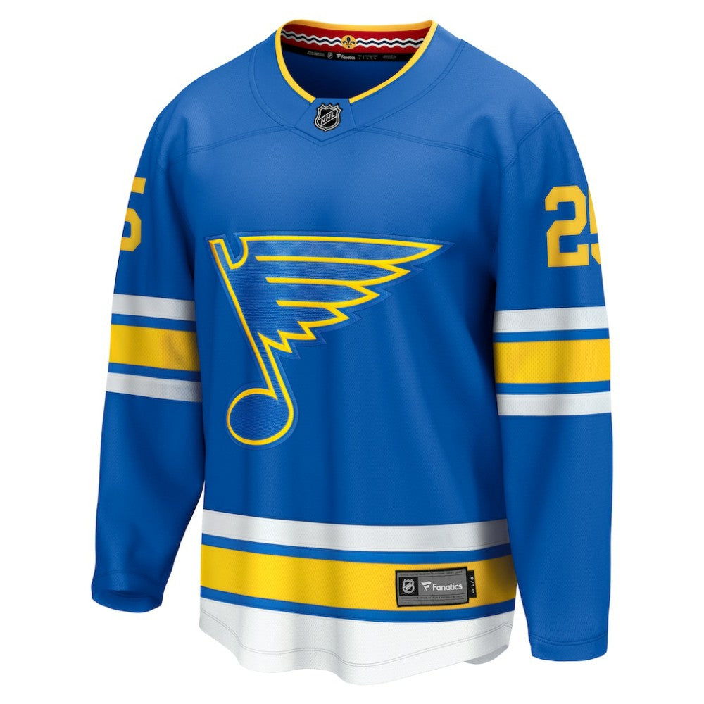 NHL Jordan Kyrou St. Louis Blues Fanatics Home Breakaway Player Jersey