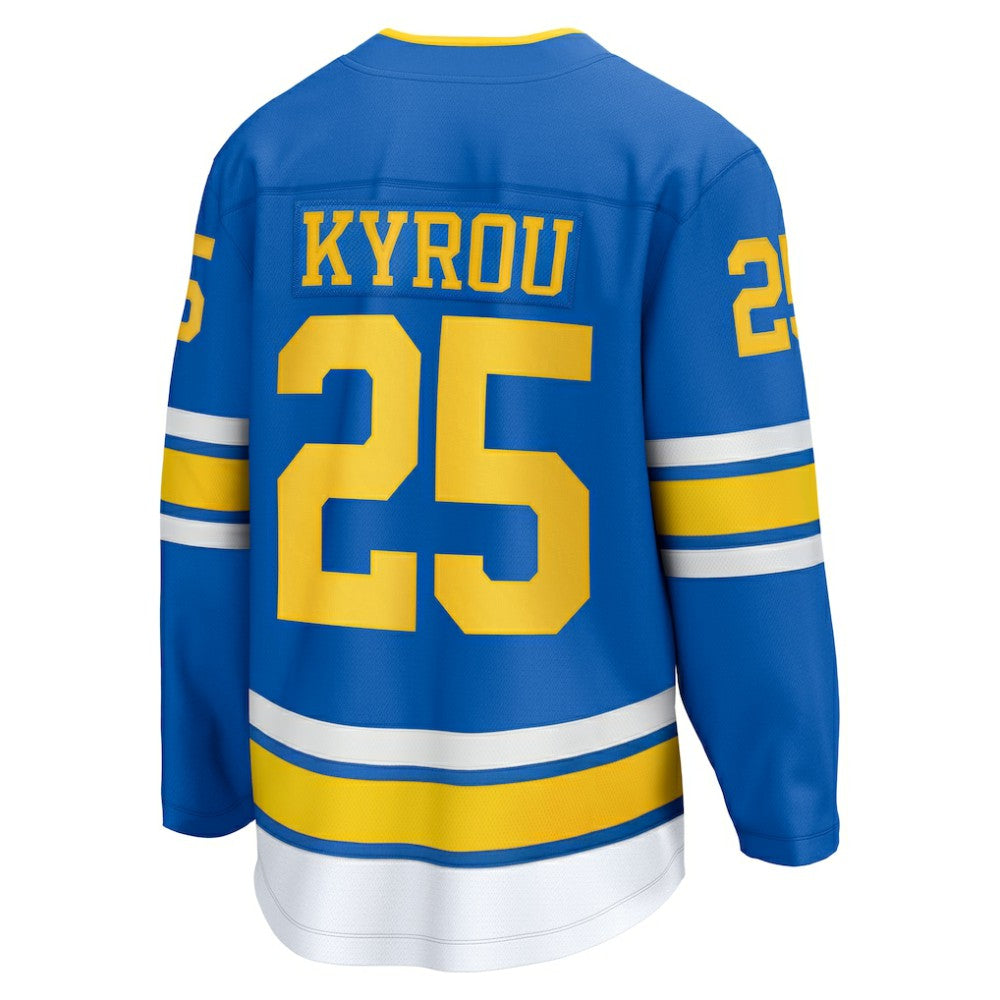 NHL Jordan Kyrou St. Louis Blues Fanatics Home Breakaway Player Jersey