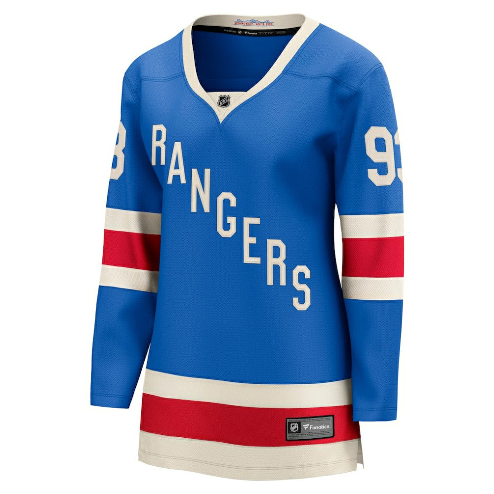 NHL Mika Zibanejad New York Rangers Fanatics Women's Centennial Breakaway Jersey