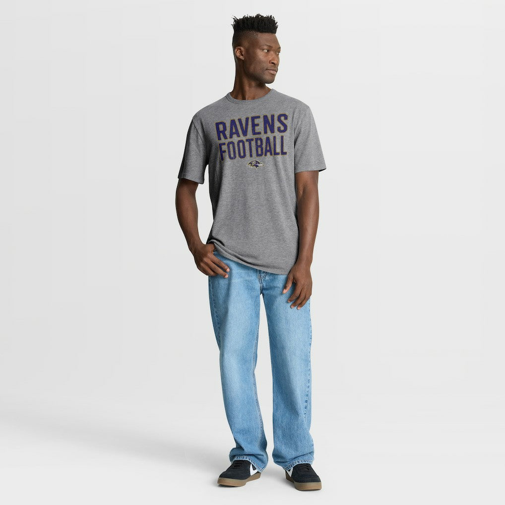 First Down Tribute Tri-Blend T-Shirt - Baltimore Ravens T-shirts