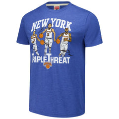 Josh Hart/Mikal Bridges/Jalen Brunson New York Knicks Homage Unisex Triple Threat Tri-Blend T-Shirt