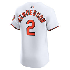 White Gunnar Henderson Baltimore Orioles Nike Home Elite Jersey