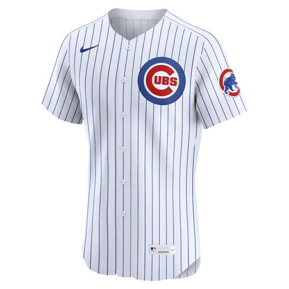 White Dansby Swanson Chicago Cubs Nike Home Elite Jersey