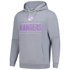 NHL New York Rangers Levelwear Hockey Fights Cancer Pulsar Off Season Tri-Blend Pullover Hoodie
