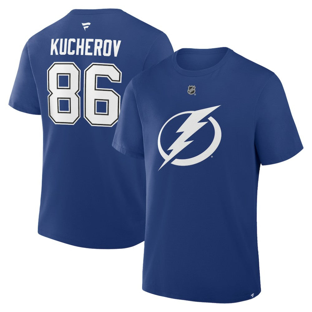NHL Nikita Kucherov Tampa Bay Lightning Fanatics Authentic Stack Name & Number T-Shirt