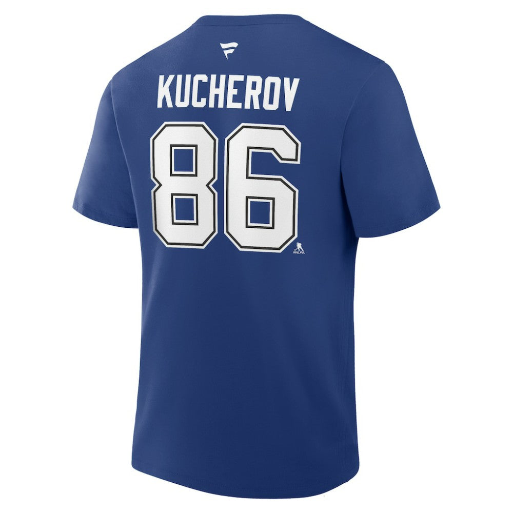 NHL Nikita Kucherov Tampa Bay Lightning Fanatics Authentic Stack Name & Number T-Shirt