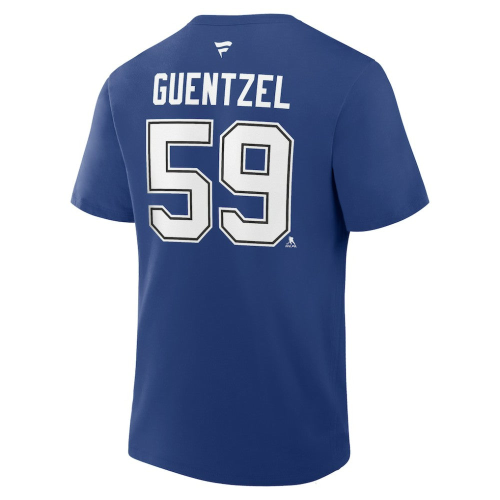 NHL Jake Guentzel Tampa Bay Lightning Fanatics Authentic Stack Name & Number T-Shirt