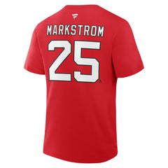 NHL Jacob Markstrom New Jersey Devils Fanatics Authentic Stack Name & Number T-Shirt