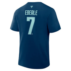 NHL Jordan Eberle Seattle Kraken Fanatics Authentic Stack Name & Number T-Shirt