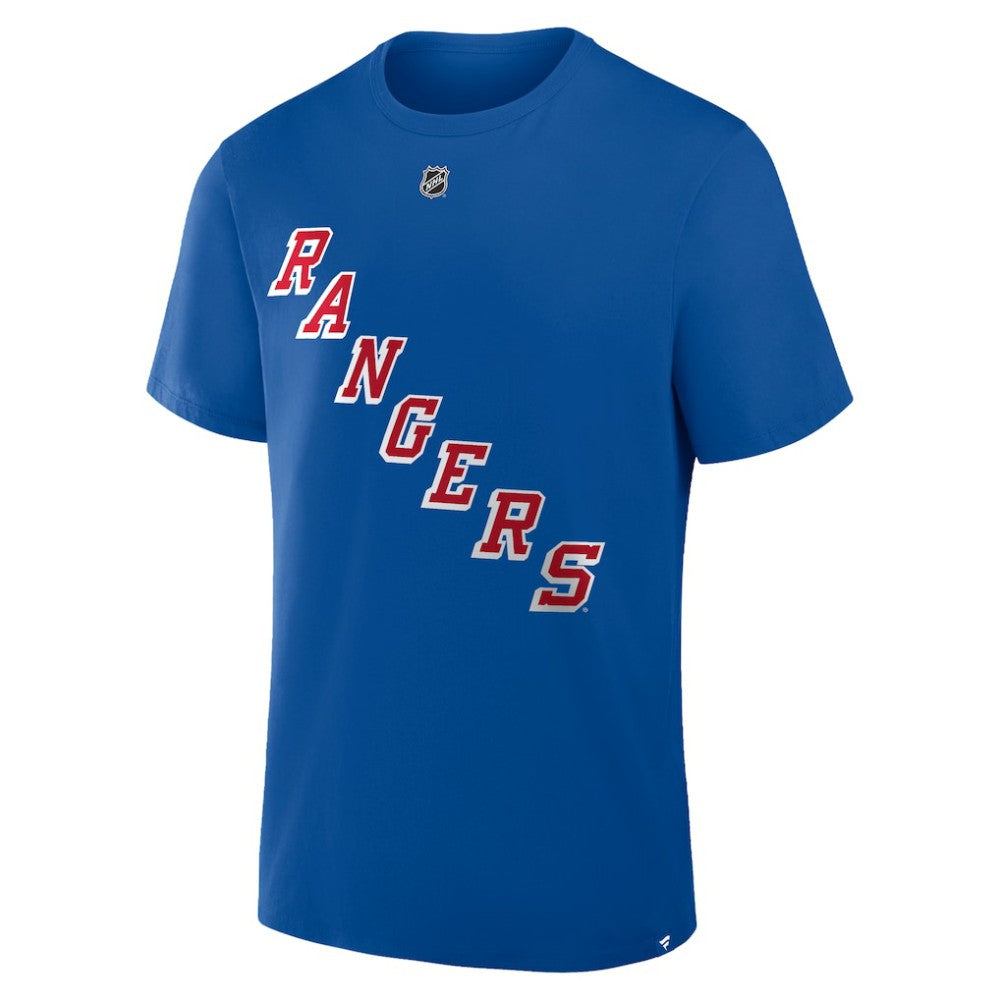 NHL Mika Zibanejad New York Rangers Fanatics Authentic Stack Name & Number T-Shirt