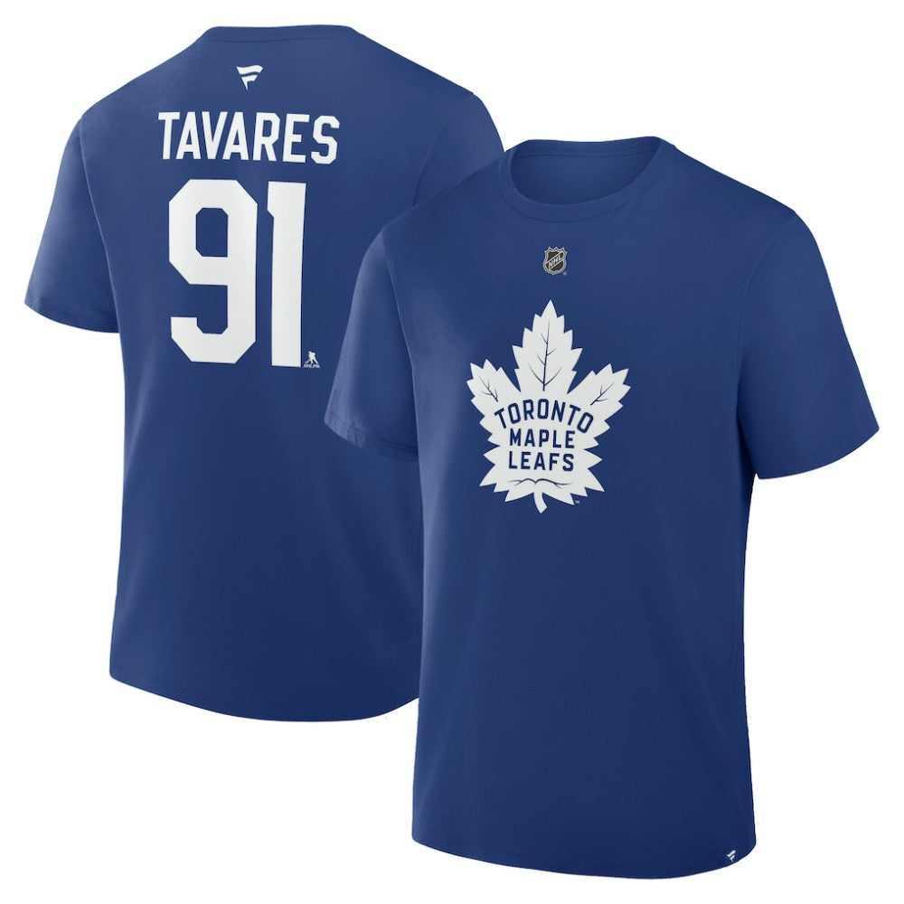 NHL John Tavares Toronto Maple Leafs Fanatics Authentic Stack Name & Number T-Shirt