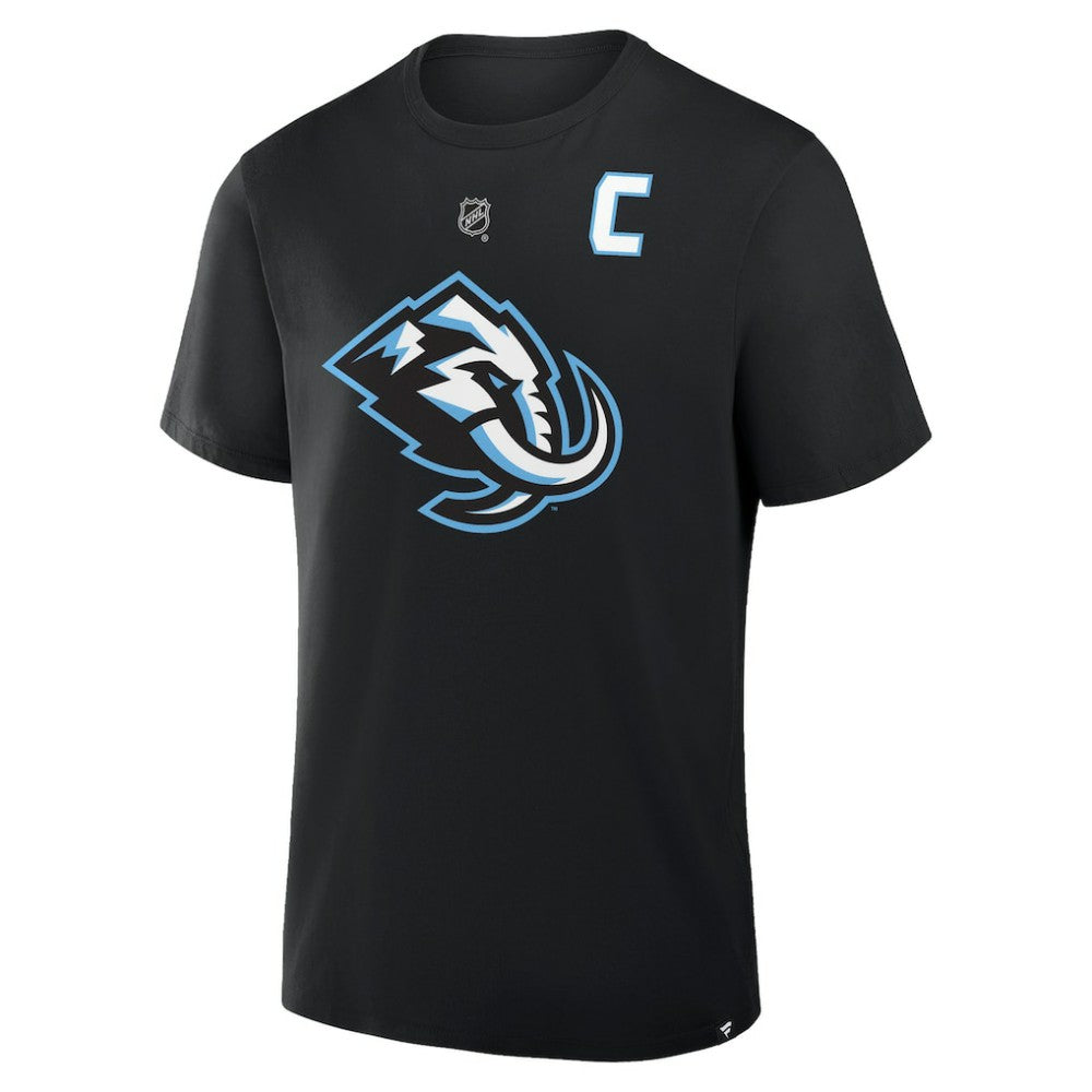 NHL Clayton Keller Utah Mammoth Fanatics Authentic Stack Name & Number T-Shirt