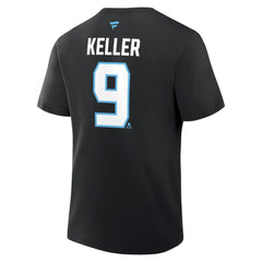 NHL Clayton Keller Utah Mammoth Fanatics Authentic Stack Name & Number T-Shirt