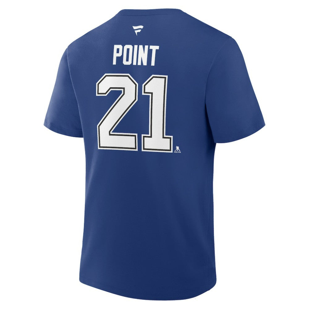 NHL Brayden Point Tampa Bay Lightning Fanatics Authentic Stack Name & Number T-Shirt