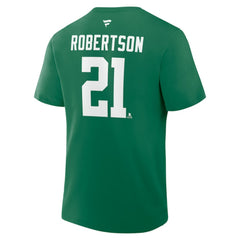 NHL Jason Robertson Dallas Stars Fanatics Authentic Stack Name & Number T-Shirt
