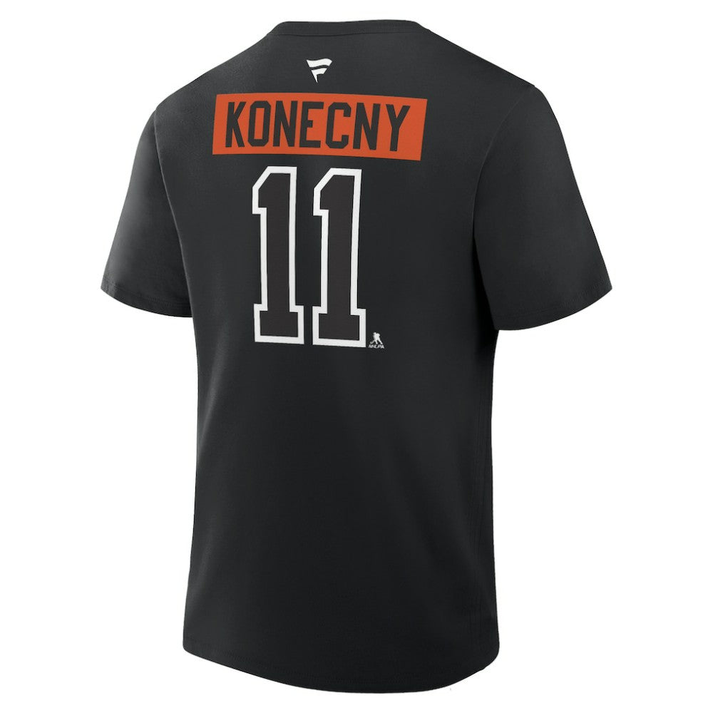 NHL Travis Konecny Philadelphia Flyers Fanatics Authentic Stack Name & Number T-Shirt
