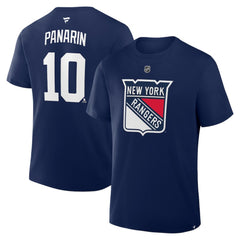 NHL Artemi Panarin New York Rangers Fanatics Authentic Stack Name & Number T-Shirt