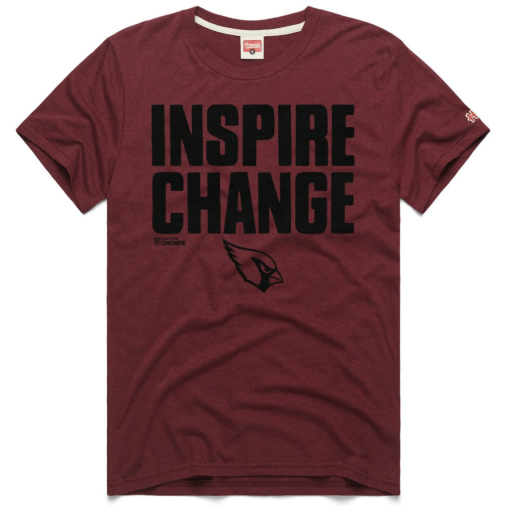 Homage Unisex 2024 Inspire Change Tri-Blend T-Shirt - Arizona Cardinals T-shirts