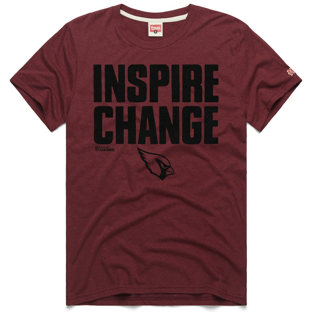 Homage Unisex 2024 Inspire Change Tri-Blend T-Shirt - Arizona Cardinals T-shirts