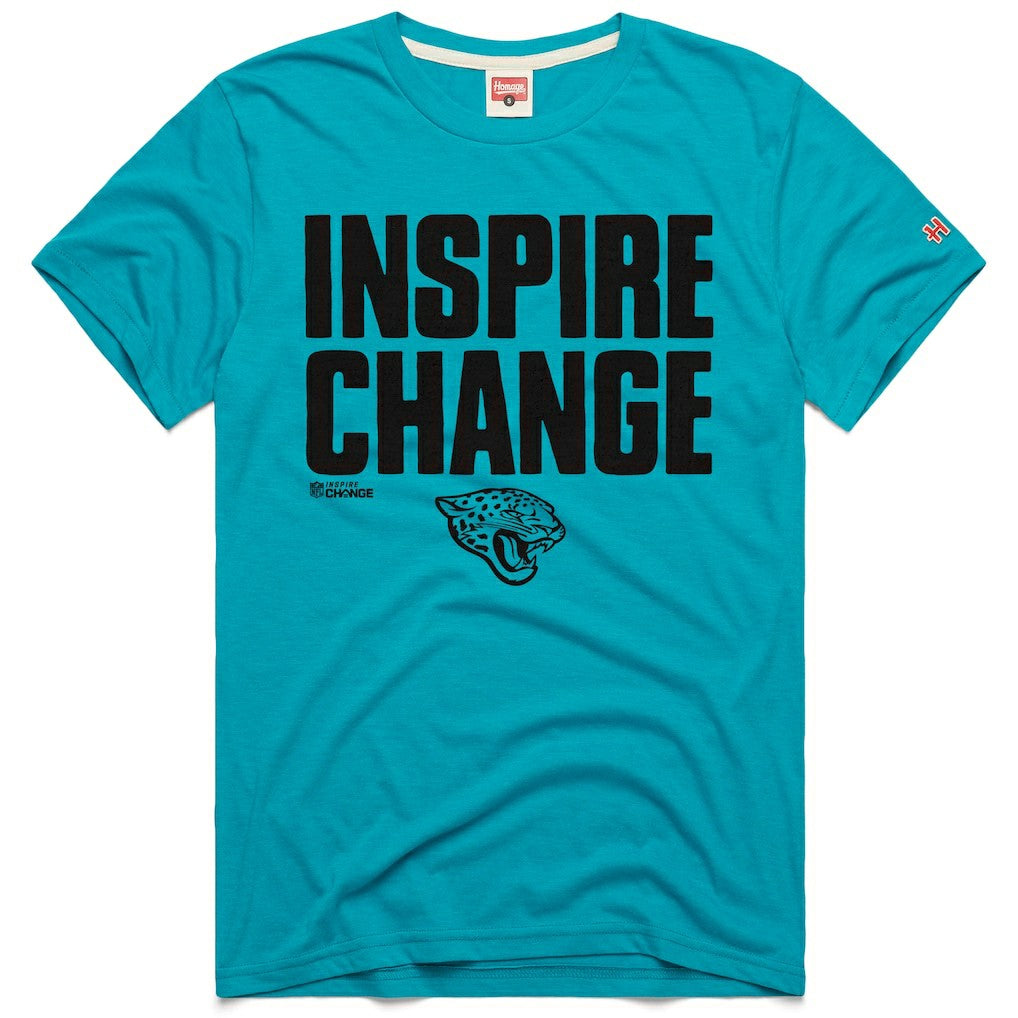 Homage Unisex 2024 Inspire Change Tri-Blend T-Shirt - Jacksonville Jaguars T-shirts