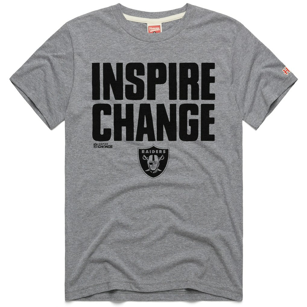 Homage Unisex 2024 Inspire Change Tri-Blend T-Shirt - Las Vegas Raiders T-shirts