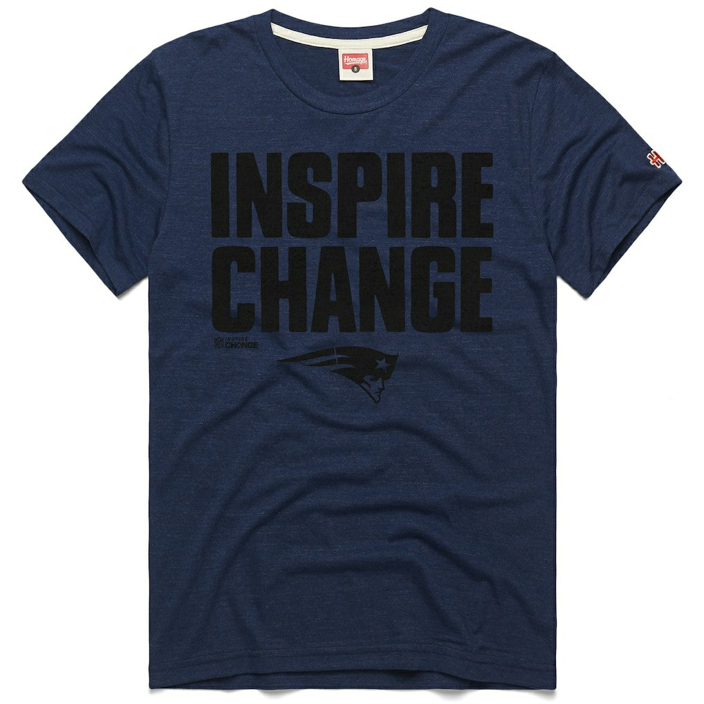 Homage Unisex 2024 Inspire Change Tri-Blend T-Shirt - New England Patriots T-shirts
